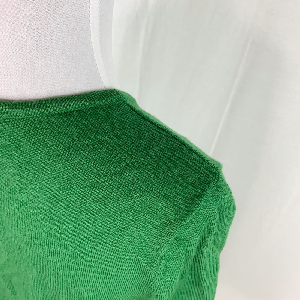 Pendleton green v-neck merino wool sweater - Picture 8 of 12